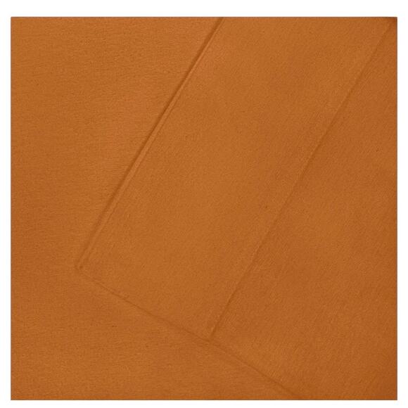 Superior 100% Cotton Flannel Twin Sheet Set 3 piece in Pumpkin - Picture 3 of 5